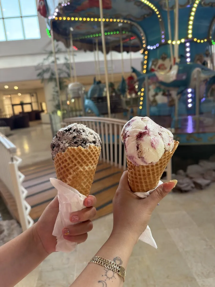 Conos de nieve de Oreo y frutos rojos