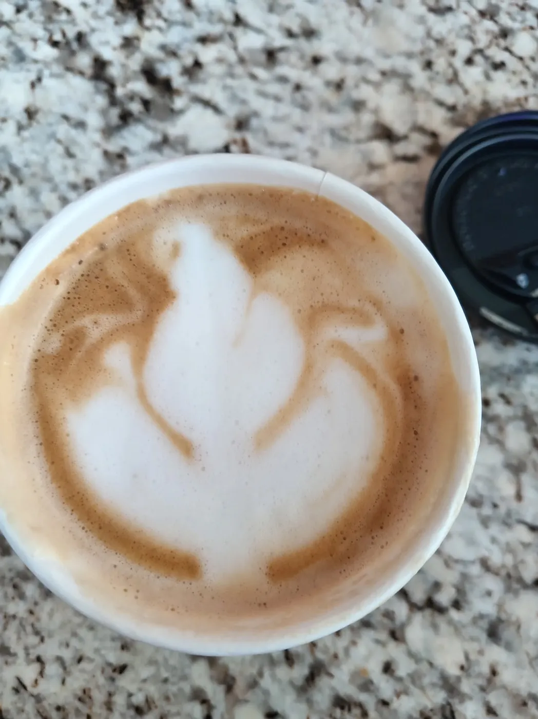 Latte con arte en espuma